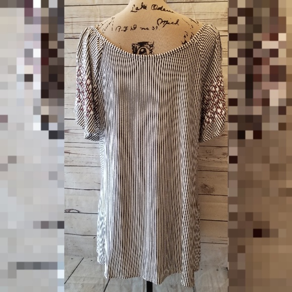 Ransom Collection Striped Blouse 1X - Picture 2 of 4